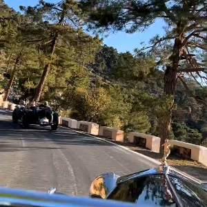 Richard driving in tandem through beautiful Europe!